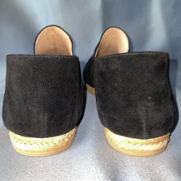 JACK ROGERS Black Suede AUDREY ESPADRILLE FLATS, Women Size 11, New w/tag - Picture 7 of 14